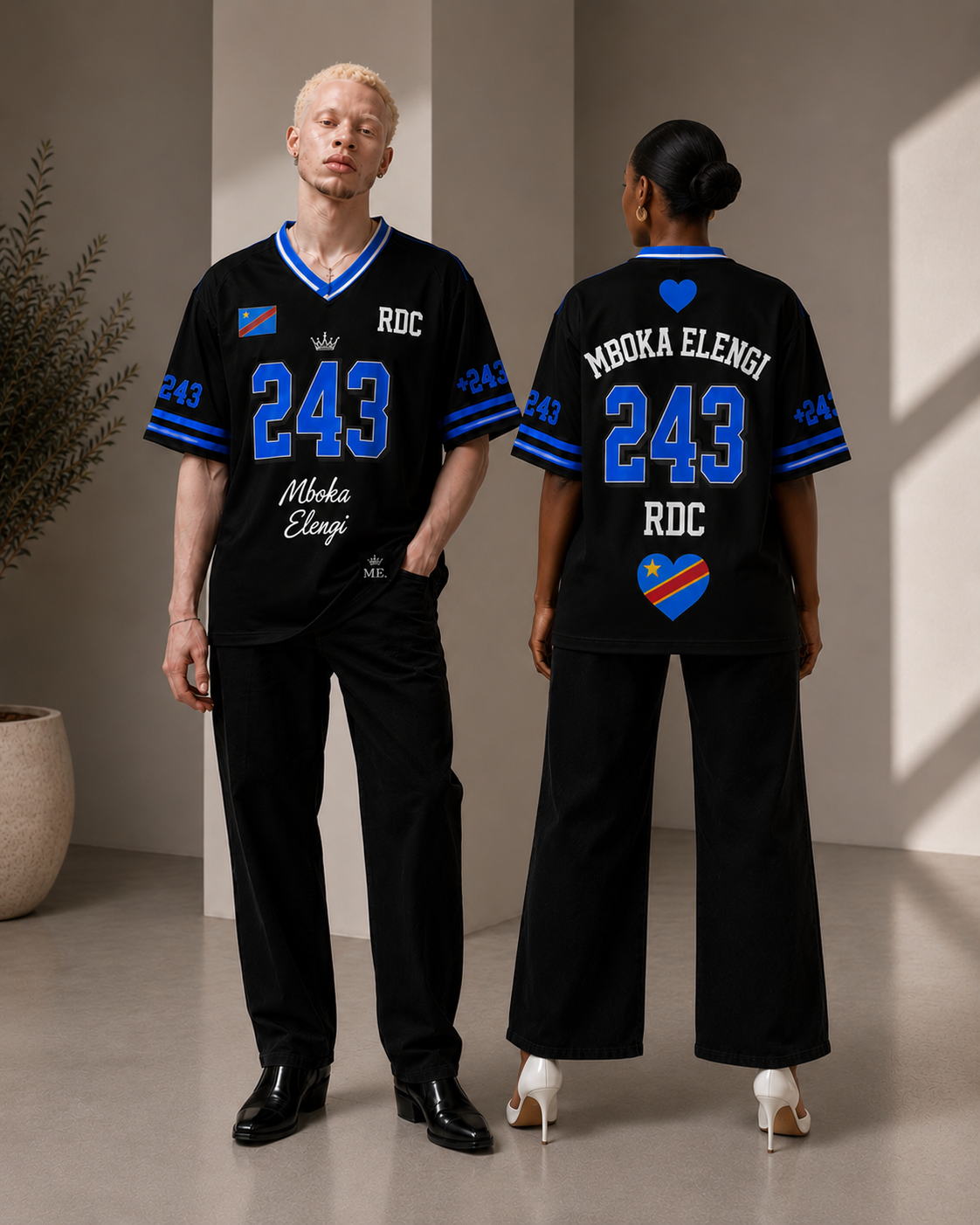 ❤️ Gifts for Couples –  2 Matching Jerseys 🇨🇩